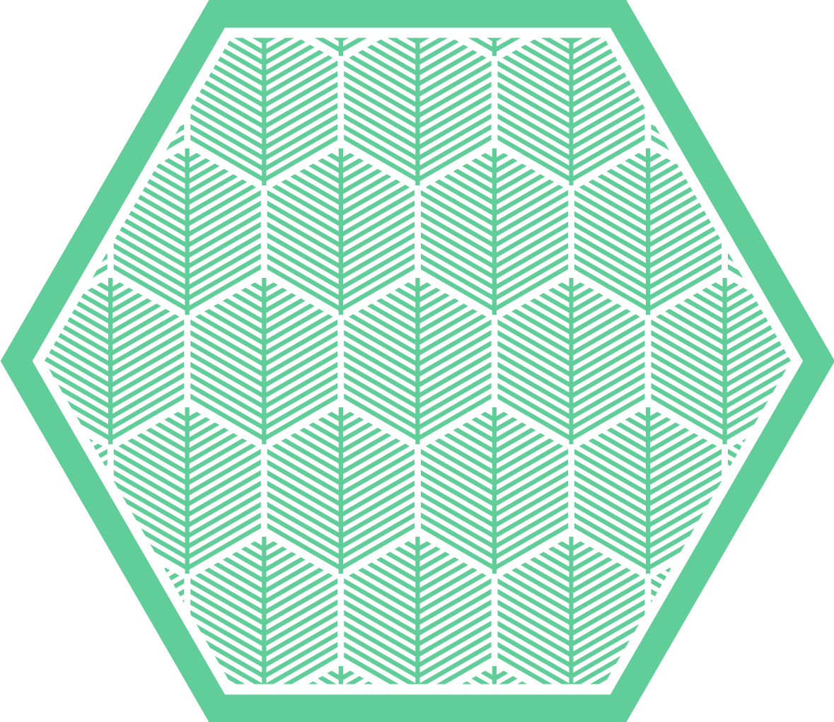 Botanical Geometrics floral vinyl rug - TenStickers