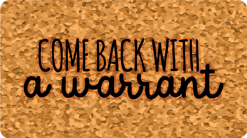 Come Back Warrant custom rug - TenStickers