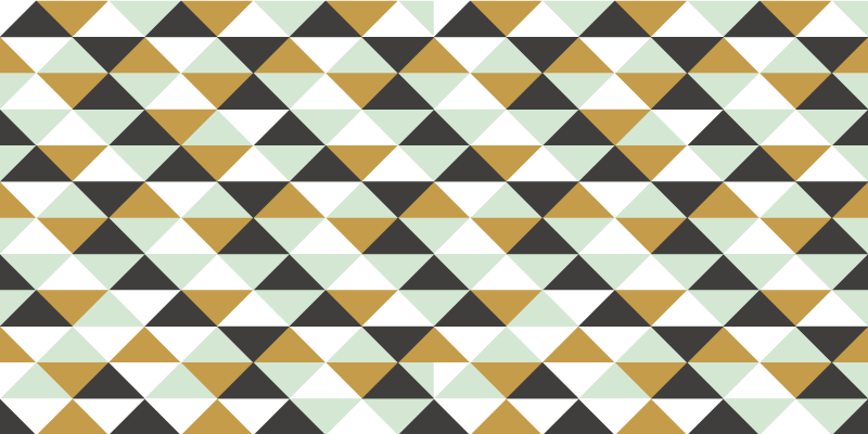 Triangular Mosaic Arrangement geometric vinyl rug - TenStickers