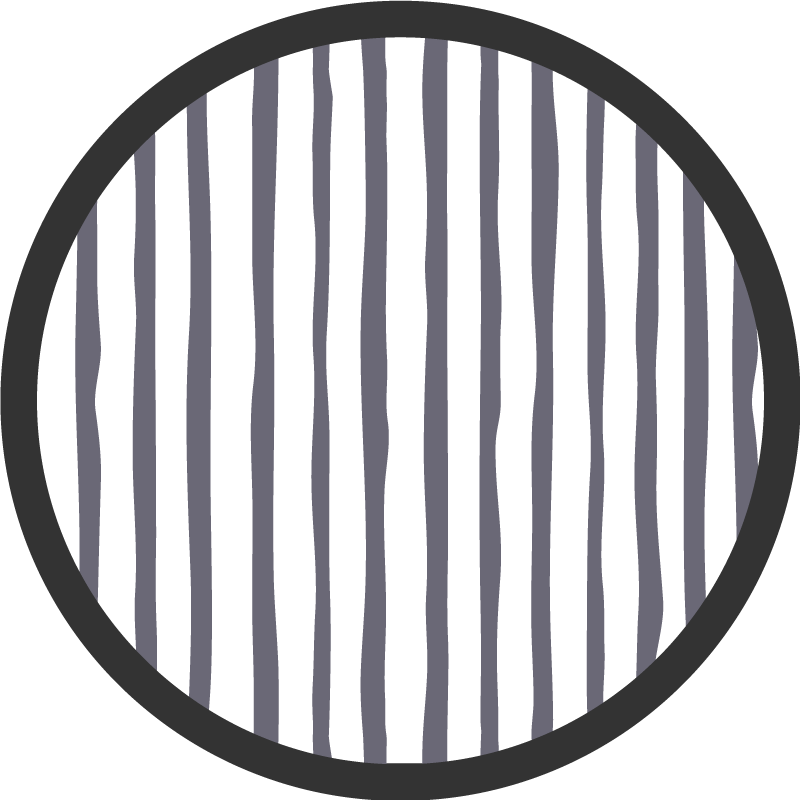 Striped vinyl rug with striped oval motif - TenStickers