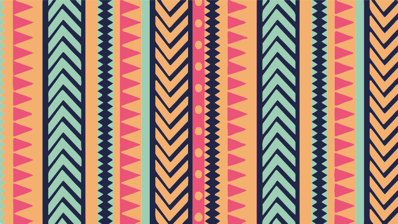 Vibrant geometric stripes stripes carpet - TenStickers