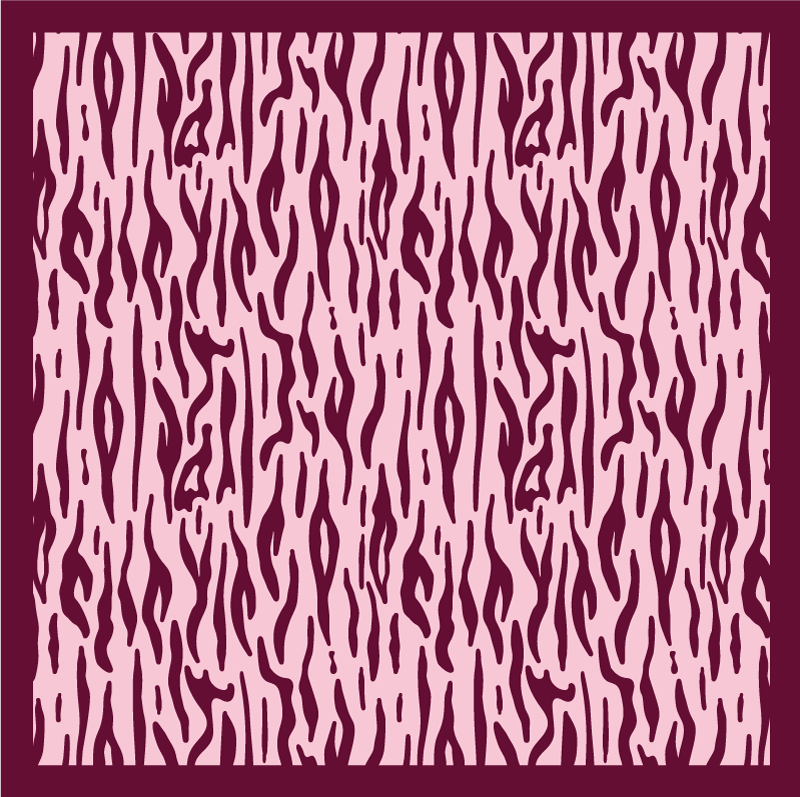 Pink tiger print animal print vinyl rug - TenStickers