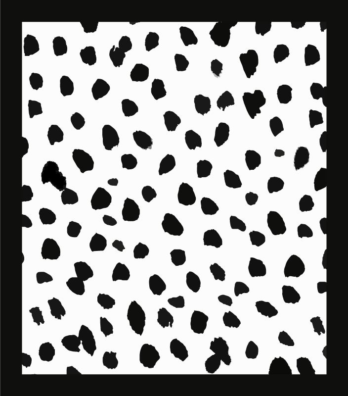 Dalmatian print animal print vinyl rug - TenStickers