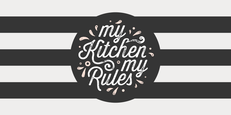 Kitchen vinyl rug my kitchen my rules - TenStickers