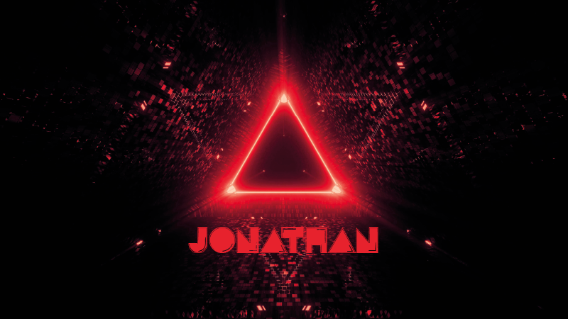 Neon triangle with name teen vinyl rug - TenStickers