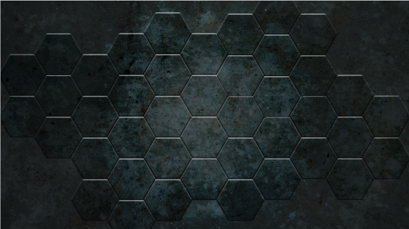 Hexagons concrete texture stone vinyl rug - TenStickers