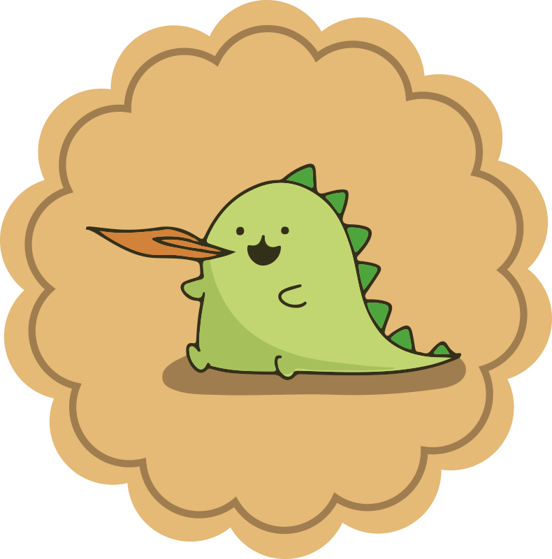 Dinosaur cartoon sitting breathing fire rug - TenStickers