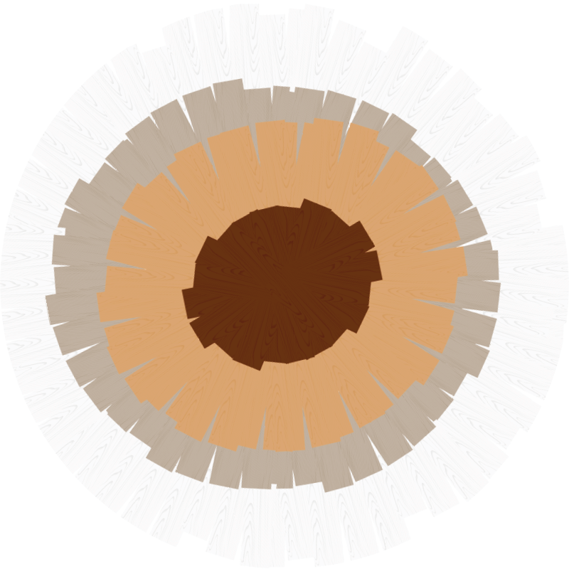 Circular trunk design wood effect vinyl rug - TenStickers