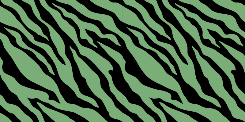 Zebra green stripes animal print vinyl rug - TenStickers