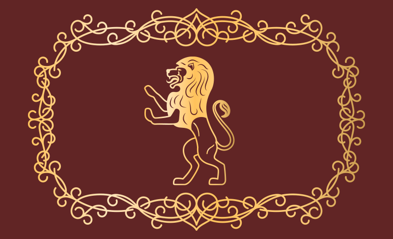 Lion emblem design animal vinyl rug - TenStickers