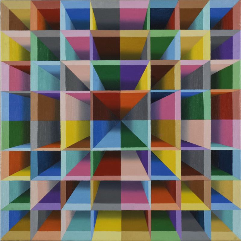 Lively geometry living room vinyl rug - TenStickers