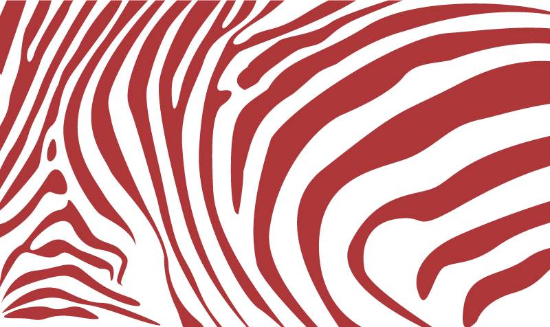Striking Red Waves animal print vinyl rug - TenStickers