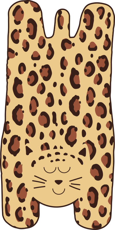 Happy leopard animal print vinyl rug - TenStickers
