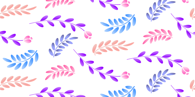 Botanical Leaf Element floral vinyl rug - TenStickers