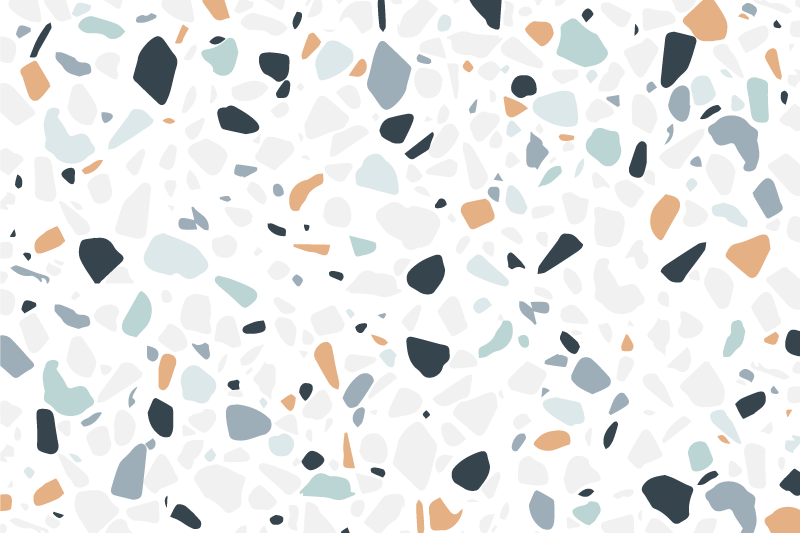 Colorful pebble mix bathroom vinyl rug - TenStickers