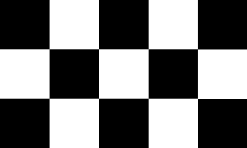 Black and white squares kitchen floor tiles - TenStickers