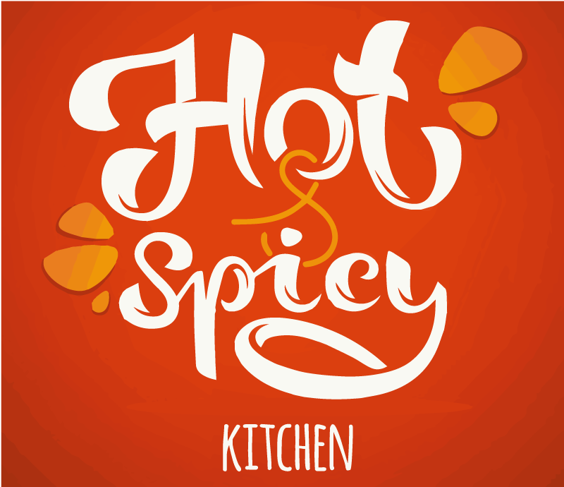 Hot spicy statement kitchen vinyl rug - TenStickers