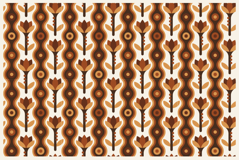 Chic botanical swells floral vinyl rug - TenStickers