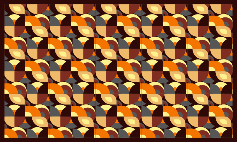 Colorful curved shapes living room vinyl rug - TenStickers