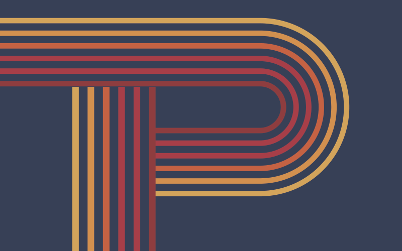 Colorful line overlay geometric vinyl rug - TenStickers