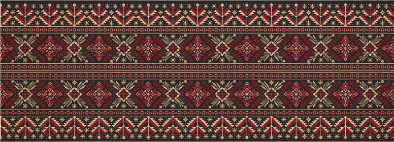 Winter geometric elements ethnic vinyl rug - TenStickers