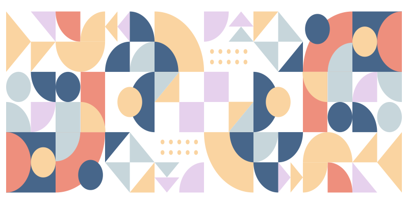 70's circle forms geometric rugs - TenStickers