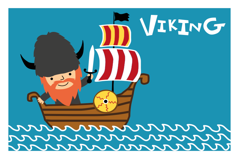 Viking adventure kids vinyl rug - TenStickers