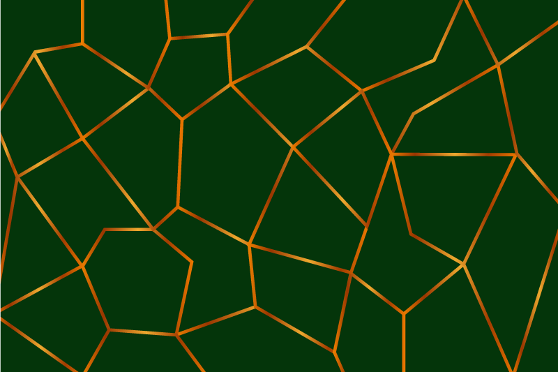 Nordic green yellow lines nordic vinyl rug - TenStickers