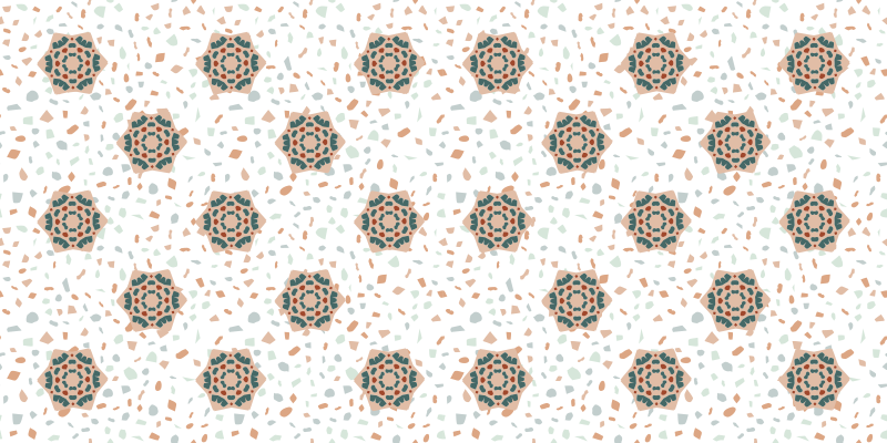 Textured vinyl rug in white mosaic design - TenStickers