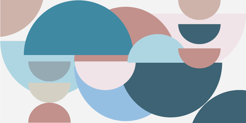 Circular Shapes Variation geometric vinyl rug - TenStickers