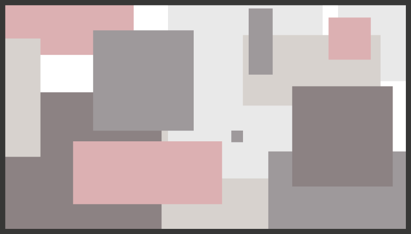 Abstract square composition living room vinyl rug - TenStickers