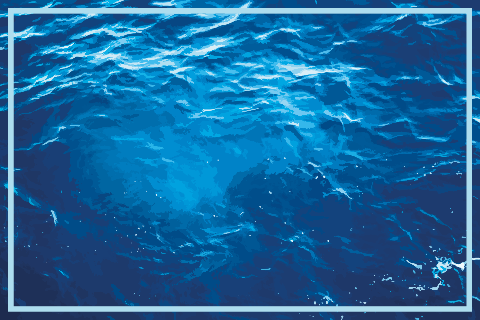 Realistic ocean waves textured vinyl rug - TenStickers