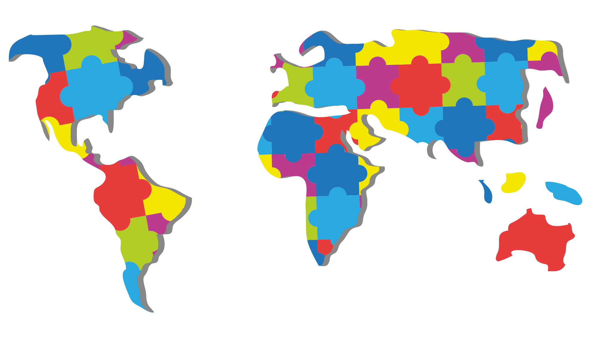 Colorful worldwide design world map vinyl rug - TenStickers