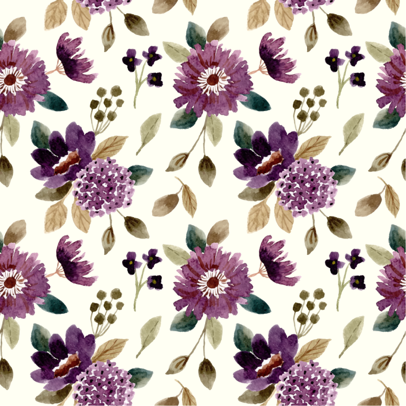 Floral vinyl rug blooming joy - TenStickers