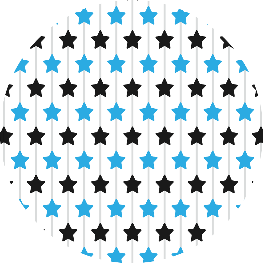 Bold blue shades star vinyl rug - TenStickers