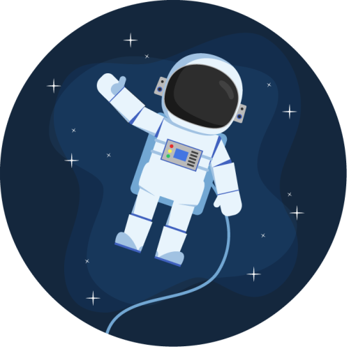 Cosmonaut quest kids vinyl rug - TenStickers