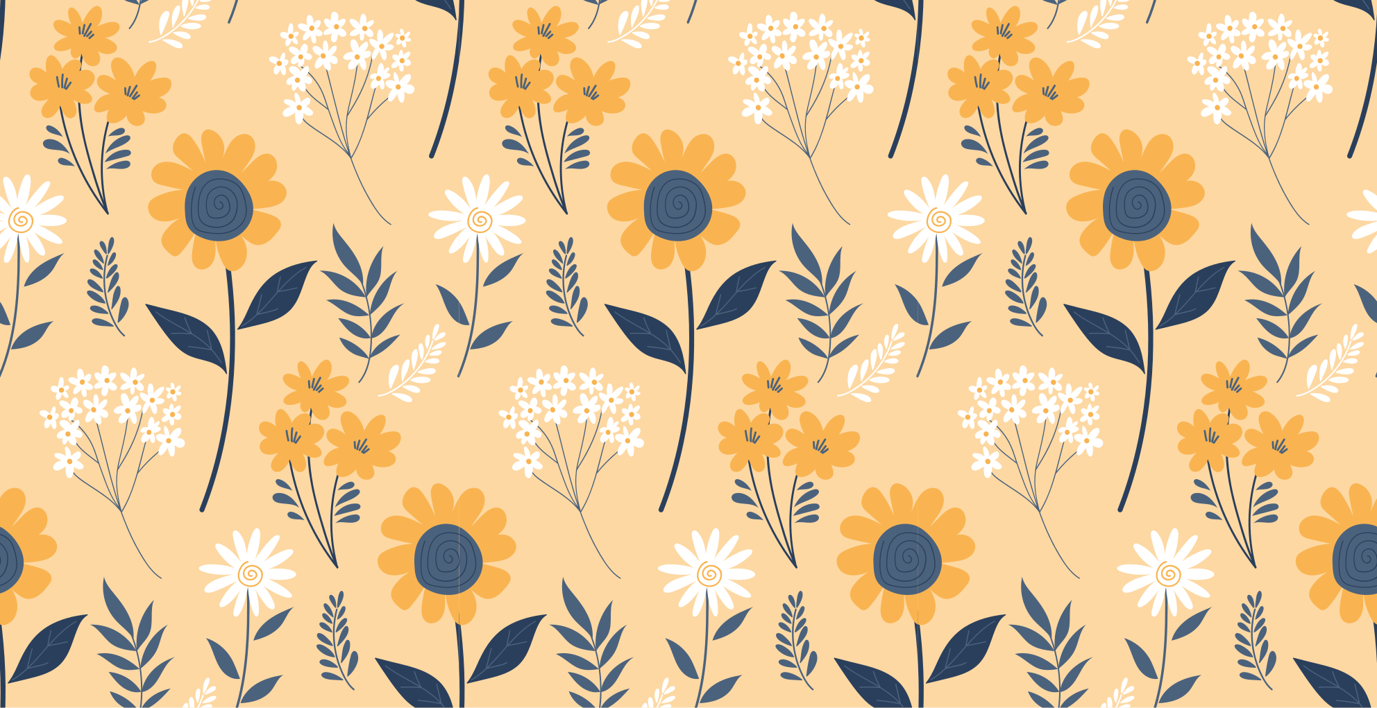 Floral vinyl rug joyful botanical design - TenStickers