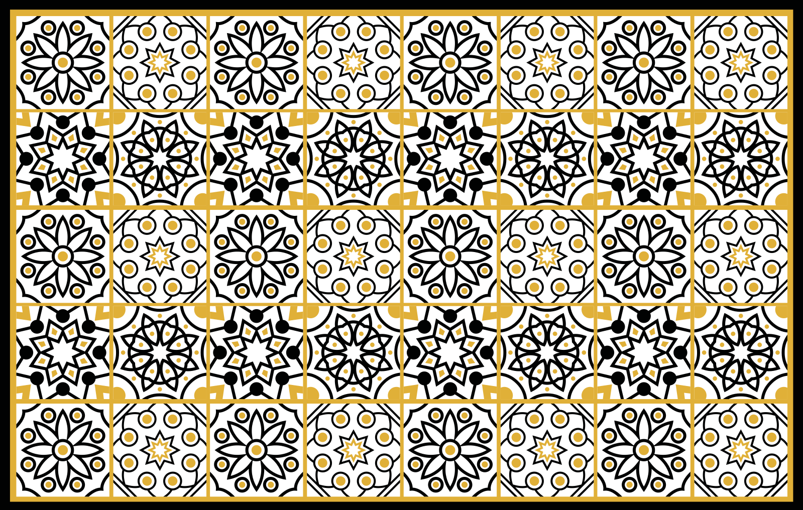 Portuguese motif  kitchen floor tiles - TenStickers