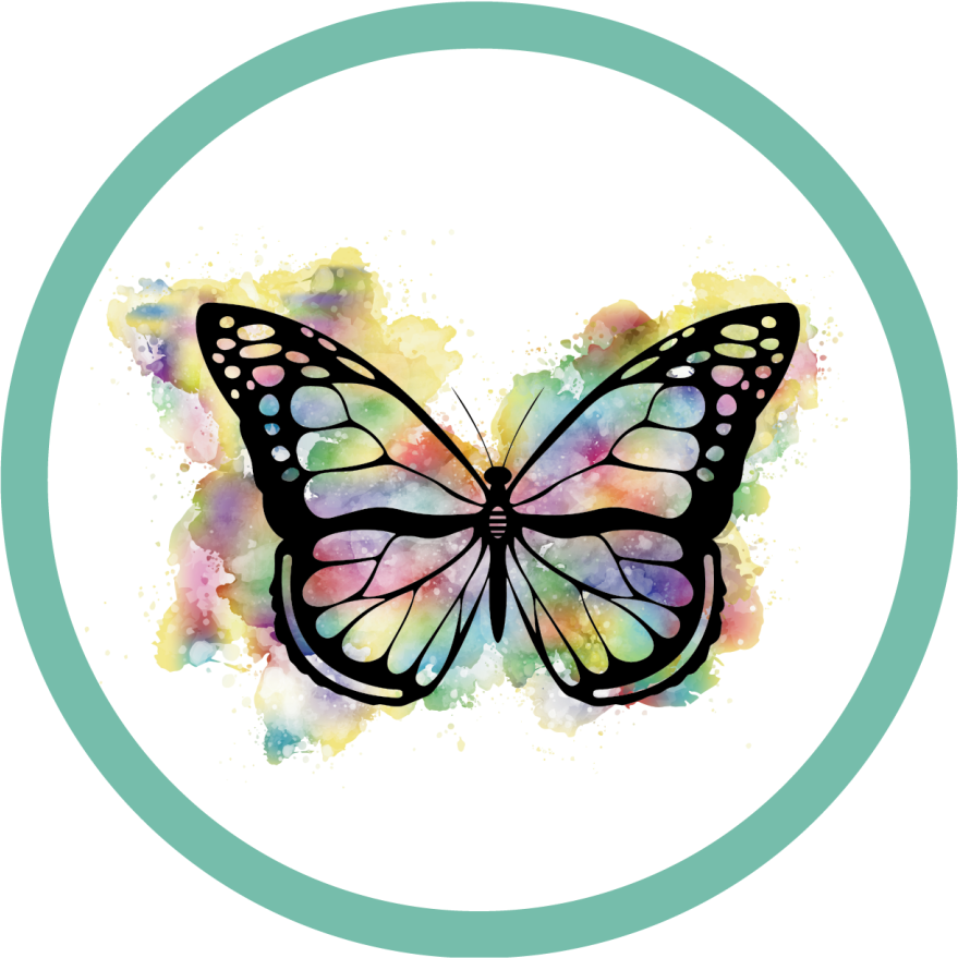 Colorful Butterfly Art nature vinyl rug - TenStickers