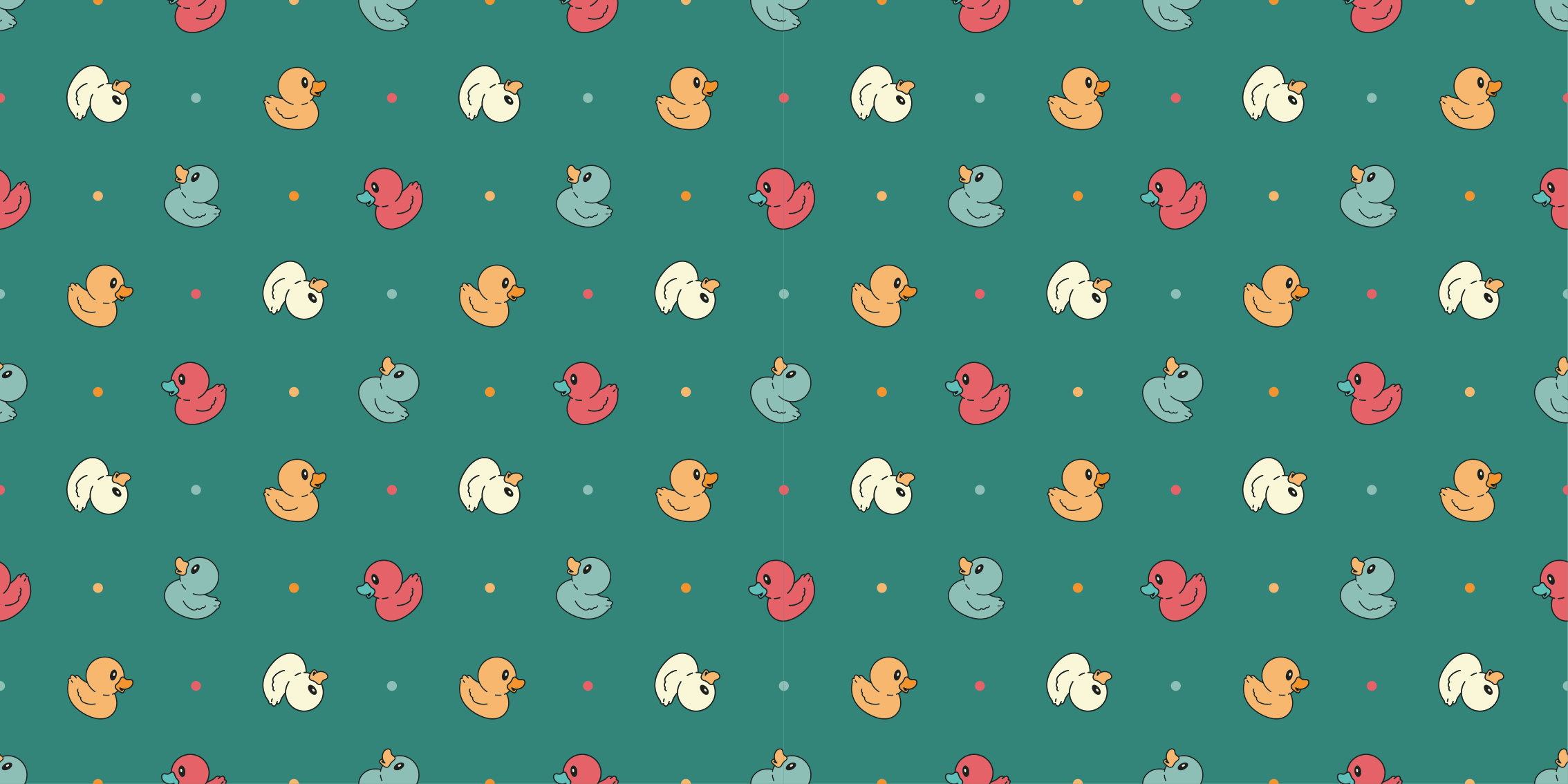 Colorful ducklings pattern kids vinyl rug - TenStickers