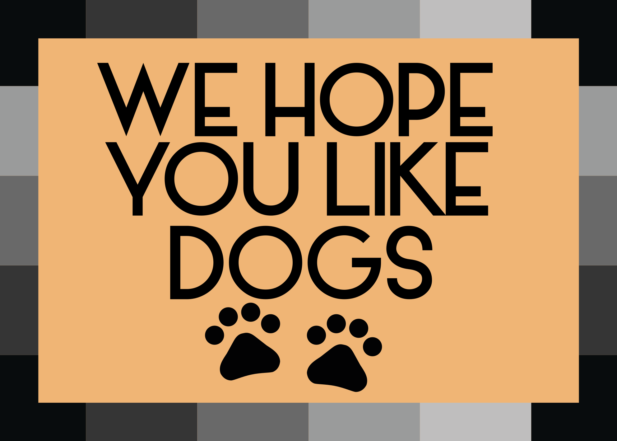 We hope you like dogs entrance hall vinyl rug - TenStickers