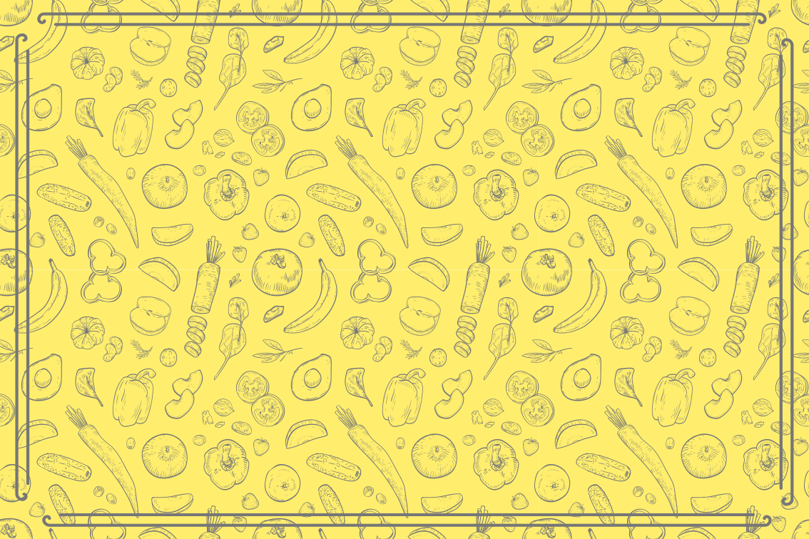 Whimsical Fruit Pattern kitchen vinyl rug - TenStickers