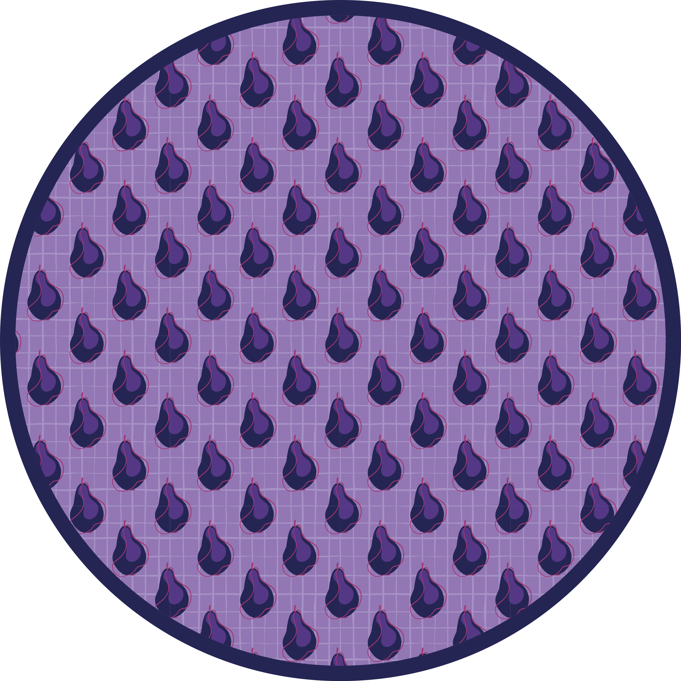 Purple Droplet Pattern kitchen vinyl rug - TenStickers