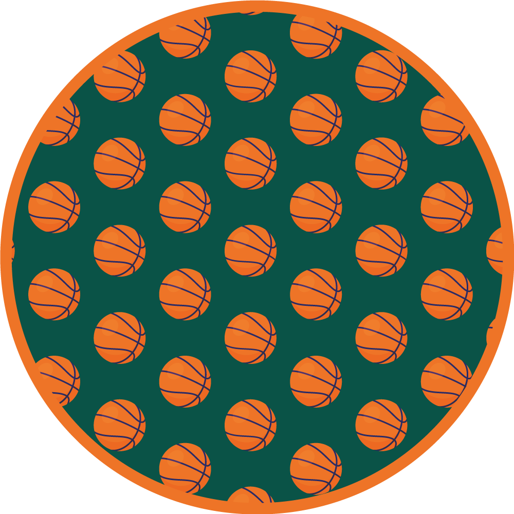 Road vinyl rug basketball court design - TenStickers