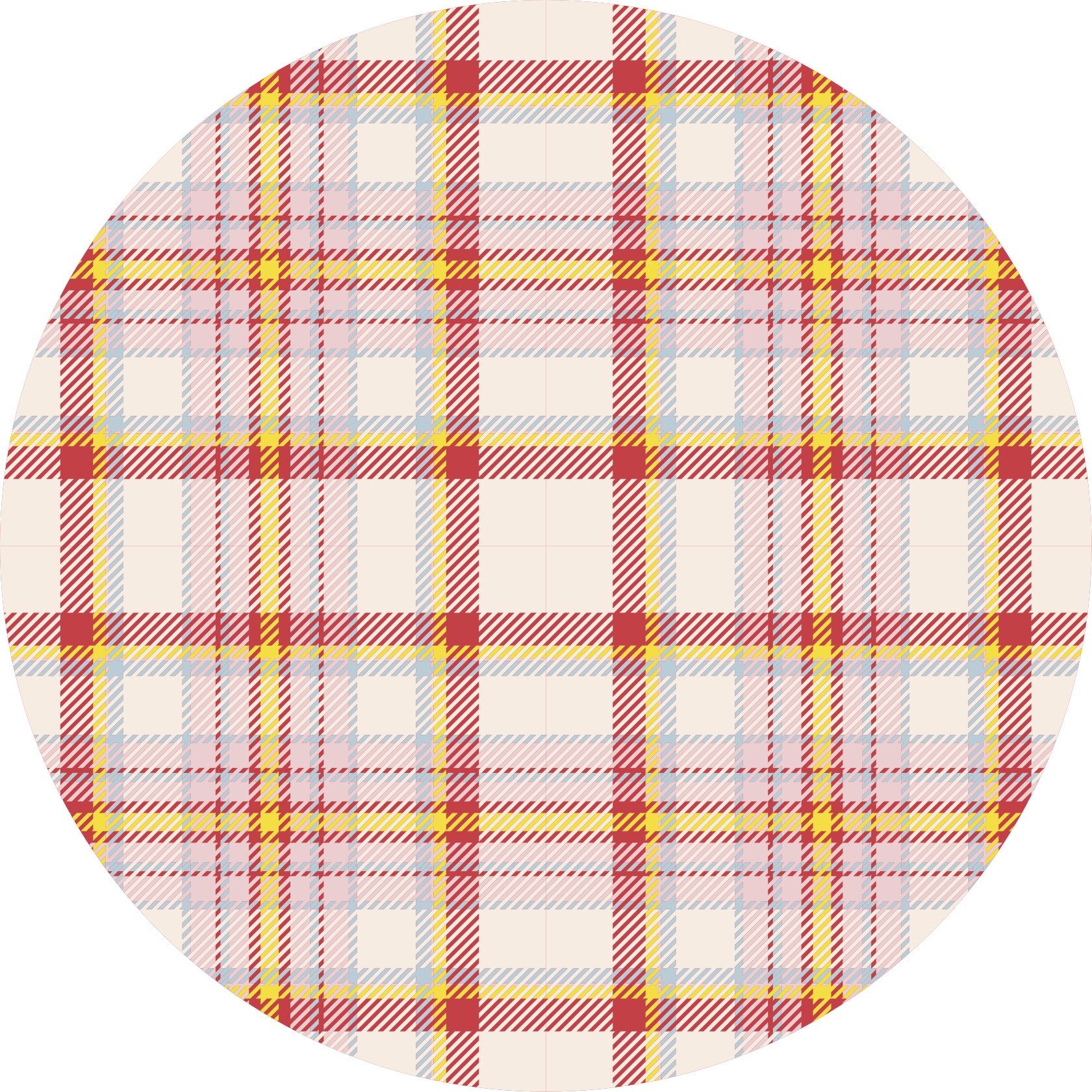Vibrant Check Pattern circular vinyl rug - TenStickers
