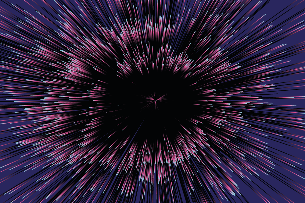 Radial lines and abstract background modern rug - TenStickers