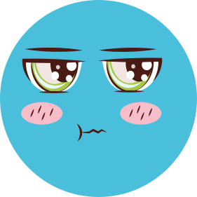 Sad Cartoon Face circular vinyl rug - TenStickers