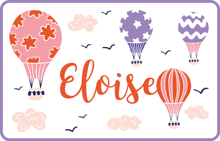 Vibrant Hot Air custom vinyl rug - TenStickers