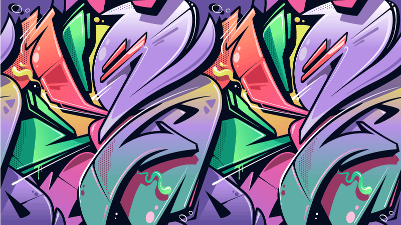 Vibrant graphite flow teen vinyl rug - TenStickers