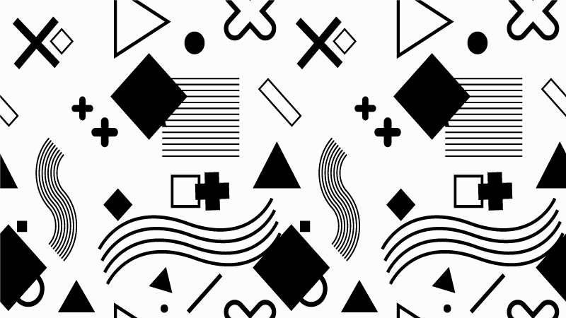 Black Patterns geometric vinyl rug - TenStickers